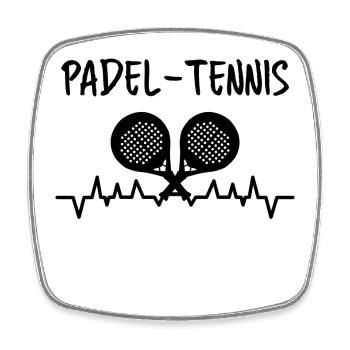 Padel Game Padel Tennis Sport Statement Racket - Square fridge magnet - white - Front