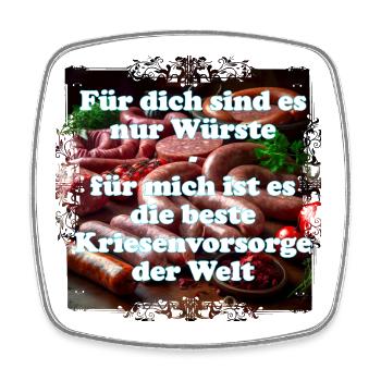 Krisenprävention ist heute wichtiger denn je - Viereckiger Kühlschrankmagnet - Weiß - Vorne
