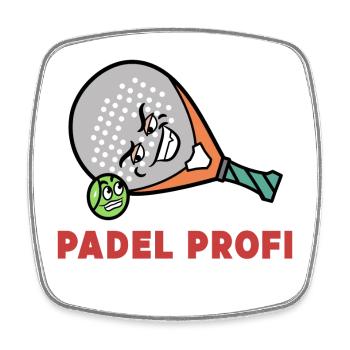 Padel Game Racket Ball Statement Leisure Padel - Square fridge magnet - white - Front