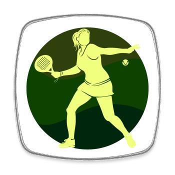Schmetterball Padel Spieler Training Schläger Ball - Viereckiger Kühlschrankmagnet - Weiß - Vorne