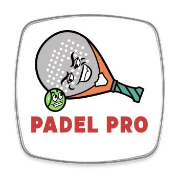 Racket Padel Statement Balls Padel Game Sport - Square fridge magnet - white - Front