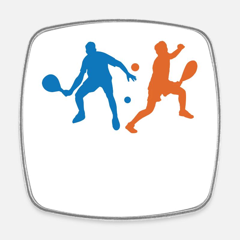 Padel Tennis Padel Game Player Tournament Racket - Square fridge magnet - white