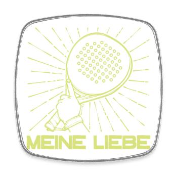 Racket Statement Player Tournament Padel Sport - Square fridge magnet - white - Front