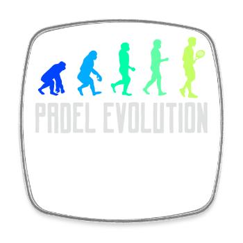 Spieler Evolution Padel Padelspiel Statement - Viereckiger Kühlschrankmagnet - Weiß - Vorne