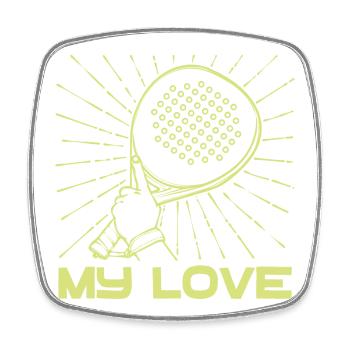 Spieler Racket Training Padel Turnier Statement - Viereckiger Kühlschrankmagnet - Weiß - Vorne
