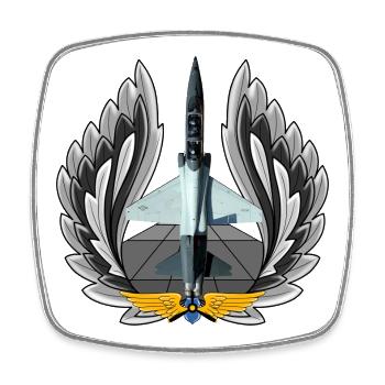 T-38C Talon - Viereckiger Kühlschrankmagnet - Weiß - Vorne