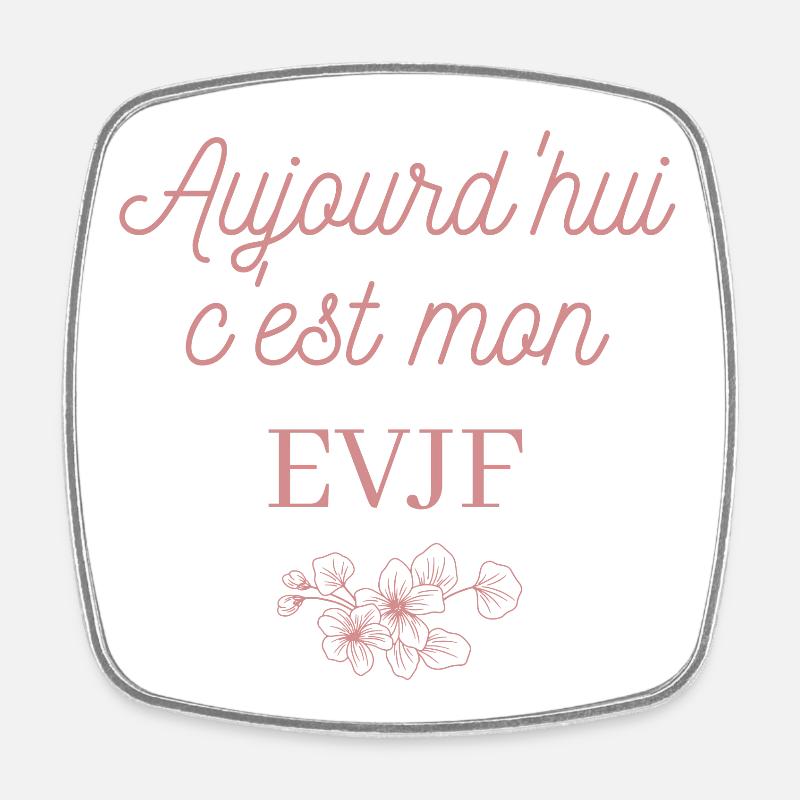 EVJF future mariée. Enterrement vie célibataire - Magnet carré - blanc
