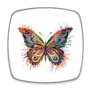Butterfly - Square fridge magnet - white - Front