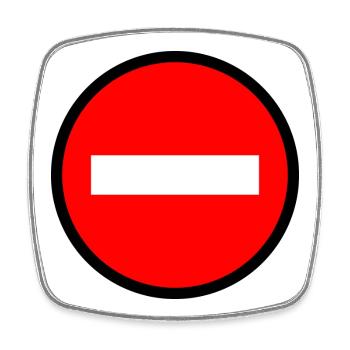 FORBIDDEN. PANEL. DO NOT ENTER. DANGER. HUMOR. - Square fridge magnet - white - Front