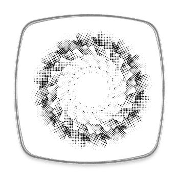 dotted shape gyroscopic pinwheel NEW AGE - Square fridge magnet - white - Front