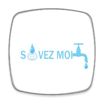Sauvez moi - Magnet carré - blanc - Devant