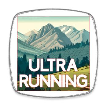 Ultra Laufen - Viereckiger Kühlschrankmagnet - Weiß - Vorne