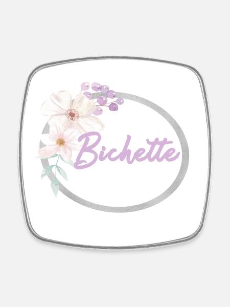 Bichette - Magnet carré - blanc