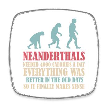 Neandertaler Prähistorischer Primat Anthropologe - Viereckiger Kühlschrankmagnet - Weiß - Vorne