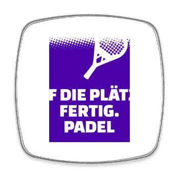 Turnier Padel-Tennis Spieler Schläger Statement - Viereckiger Kühlschrankmagnet - Weiß - Vorne