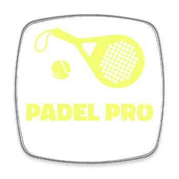 Padel Tennis Player Rackets Balls Sports Saying - Square fridge magnet - white - Front