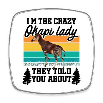 I'm The Crazy Okapi Lady - Square fridge magnet - white - Front