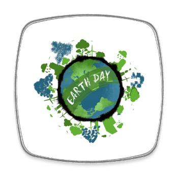 Jour de la Terre - Planète Terre Protection du climat Environnement - Magnet carré - blanc - Devant