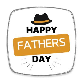Geschenk Vatertag - Papa ist der Beste / Männertag - Viereckiger Kühlschrankmagnet - Weiß - Vorne