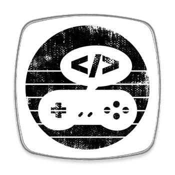 Programmeur de jeux vidéo - Magnet carré - blanc - Devant