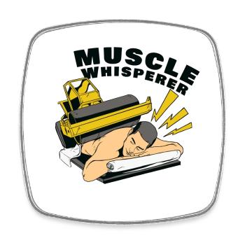 Muscle Whisperer - Square fridge magnet - white - Front