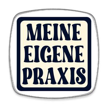 Meine eigene Praxis SCHILD - Ärztin SPRÜCHE - Viereckiger Kühlschrankmagnet - Weiß - Vorne