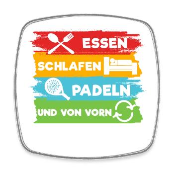 Spieler Statement Padel-Tennis Schläger Turnier - Viereckiger Kühlschrankmagnet - Weiß - Vorne