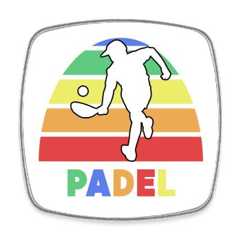 Padelspiel Padel-Tennis Spieler Spruch Training - Viereckiger Kühlschrankmagnet - Weiß - Vorne
