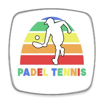 Padel-Tennis Turnier Spruch Spieler Padelspiel - Viereckiger Kühlschrankmagnet - Weiß - Vorne