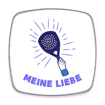 Sportart Padel-Tennis Spieler Statement Schläger - Viereckiger Kühlschrankmagnet - Weiß - Vorne