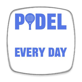 Padel Sport Tennis Player Statement Raquette - Magnet carré - blanc - Devant