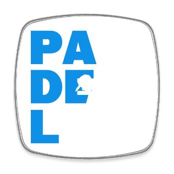 Padel Training Sportart Ball Schläger Spieler - Viereckiger Kühlschrankmagnet - Weiß - Vorne