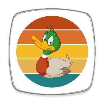 jagd, entenjagd, jagd, jäger - Viereckiger Kühlschrankmagnet - Weiß - Vorne