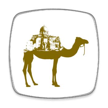 Jamal AL-Mahamel - Square fridge magnet - white - Front