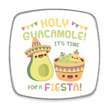 Mignon avocat Saint Guacomole Cinco De Mayo Fiesta - Magnet carré - blanc - Devant
