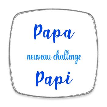 Mission de papa accomplie nouveau challenge être  - Magnet carré - blanc - Devant