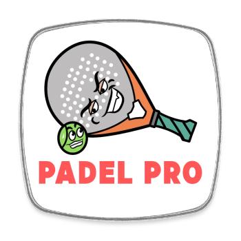 Padel Training Player Statement Tournament Racket - Square fridge magnet - white - Front