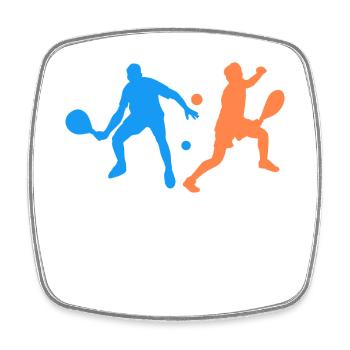 Padel Team Training Player Padel Padel Game Sports - Square fridge magnet - white - Front