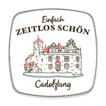 Cadolzburg, zeitlos schön, Bayern - Viereckiger Kühlschrankmagnet - Weiß - Vorne