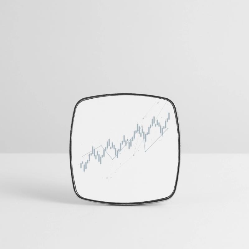Candlestick chart Square fridge magnet