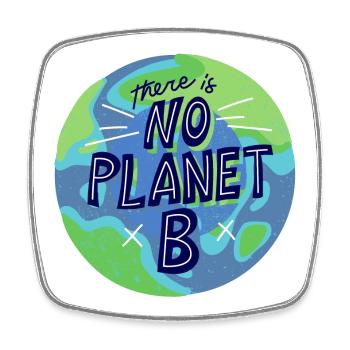 no planet B, mère nature, planète terre - Magnet carré - blanc - Devant
