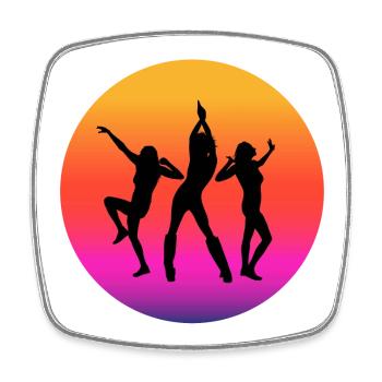 diso, disco fan, disco music - Square fridge magnet - white - Front