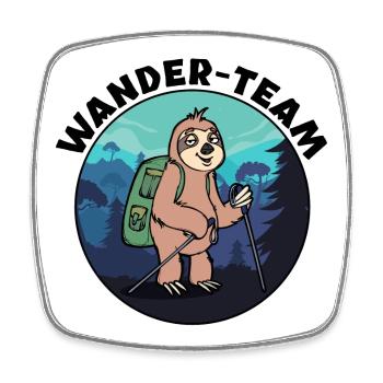 Hikers Hike Hiking Statement Mountains Nature - Square fridge magnet - white - Front