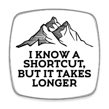 Hike Hiking Hiker Statement Mountain Peaks - Square fridge magnet - white - Front