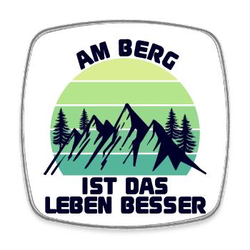 Berge Bergwandern Wandern Naturliebhaber Statement - Viereckiger Kühlschrankmagnet - Weiß - Vorne