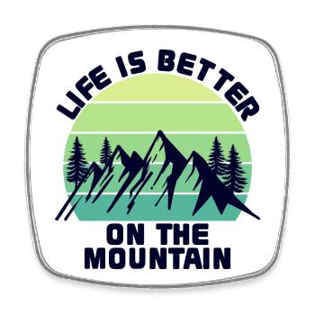Bergwanderung Wanderung Wandern Berge Statement - Viereckiger Kühlschrankmagnet - Weiß - Vorne