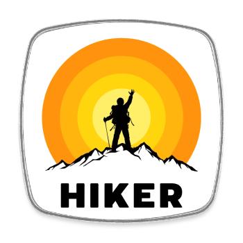Wanderer Klettern Wandern Spruch Naturerlebnis - Viereckiger Kühlschrankmagnet - Weiß - Vorne