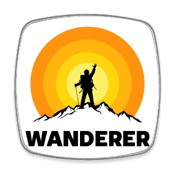 Wanderer Wandern Wanderung Bergwandern Spruch - Viereckiger Kühlschrankmagnet - Weiß - Vorne