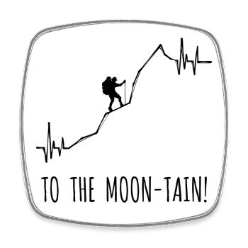 Hiking Mountaineering Statement Hiker Hike - Square fridge magnet - white - Front