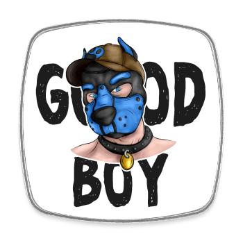 GoodBoyBlue - Viereckiger Kühlschrankmagnet - Weiß - Vorne